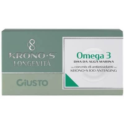 Giusto omega 3 kronos dha din alge marine vegetală 10 pliculețe