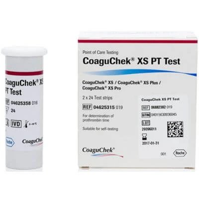 Benzile de testare pentru dispozitivul de autotestare coaguchek xs pt test 2x24 bucăți