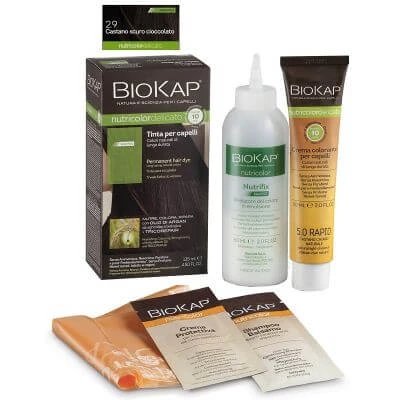 Bios line biokap nutricolor delicat colorant rapid 2.9 ciocolată neagră maro 135 ml