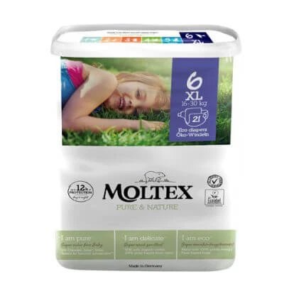 moltex pure & nature extra large scutece mărimea 13/18 kg 6 bucăți