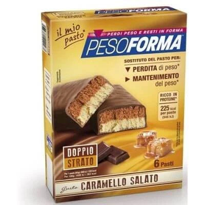 Pesoforma bar caramel sărat 12 bucăți de 31 g