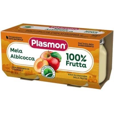 Măr-apricot omogenizat Plasmon 160 g