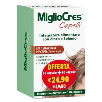 Migliocres păr 60 capsule + 60 capsule de promovare