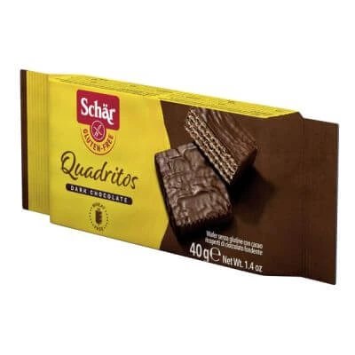Schar quadritos napolitane cu cacao acoperite cu ciocolată neagră 40 g