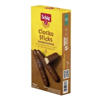 Bastoane Schar ciocko acoperite cu ciocolată cu lapte 150 g