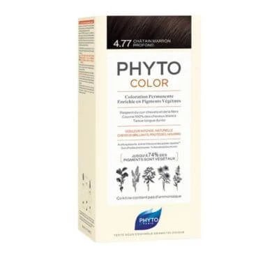 Kit culoare 4.77 maro închis 1 lapte 50 ml + 1 cremă 50 ml + 1 mască 12 ml
