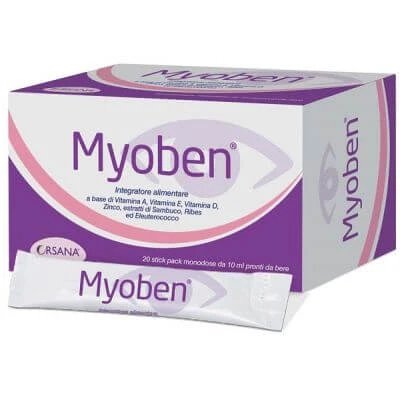 Myoben 20 10 ml stick-uri cu doză unică