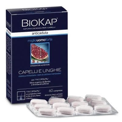 Biokap anti-căderea părului millet man forte cu trichofoltil 60 comprimate