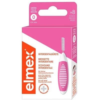 Perie interdentară Elmex roz 0.4 mm 8 bucăți