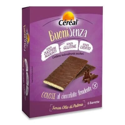 Cereale bune fără lăcomie ciocolată neagră 6 x 17 g