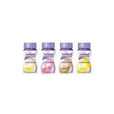 Fortimel compact proteine căpșuni 4 sticle 125 ml