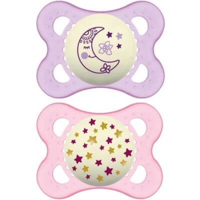 Mam suzetă de noapte 2-6 luni silicon dublu feminin