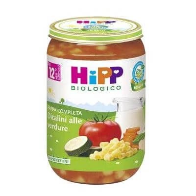 Hipp bio ditalini cu legume 250 g