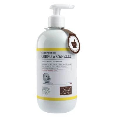 Produsul de curățare pentru corp și păr cu fulgi de orez, mușețel 400 ml