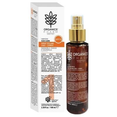 Organics pharm sun spray față corp spf15 100 ml