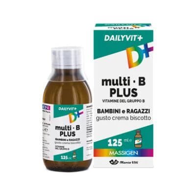 Dailyvit+ multi b plus vitamine din grupul b pentru copii și tineri cremă aromă biscuiți 125 ml