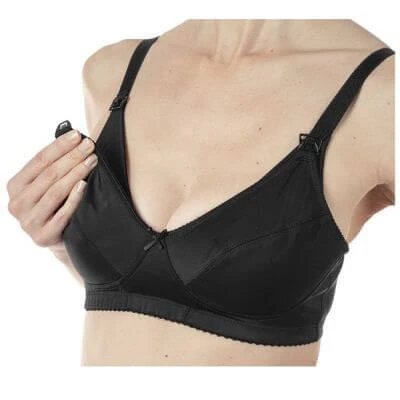 Sutien de alăptare Mammy din microfibră negru 4d