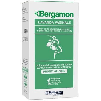 Bergamon duș vaginal 2 flacoane de 100 ml + 2 canule de dispensare de unică folosință