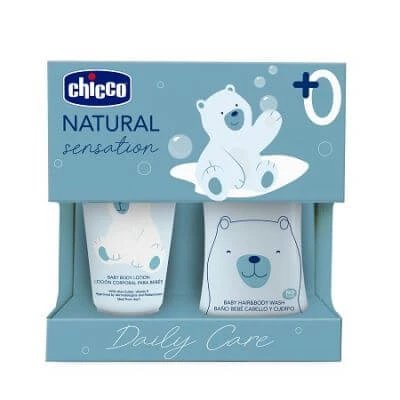 Set baie-sampon+cremă de corp Chicco natural sensation