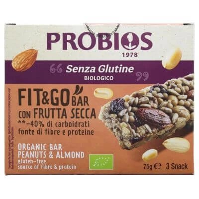 Probios fit&go bară cu fructe uscate 3 bucăți 25 g
