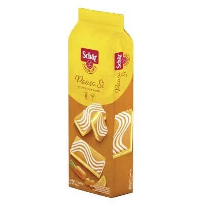 Schar pausa si' snacks-uri cu burete cu aromă de morcovi și portocale 10 x 30 g porții