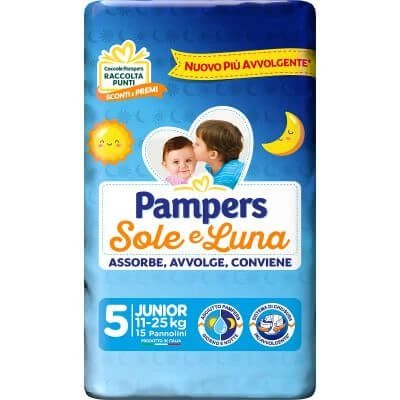 Pampers sun&moon junior 15 bucăți