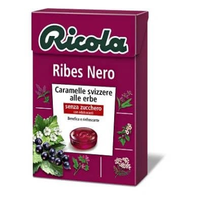 Ricola coacăze negre fără zahăr 50 g