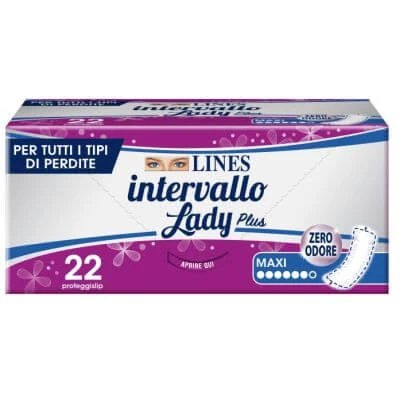 Lines intervallo lady plus maxi panty shield 22 bucăți