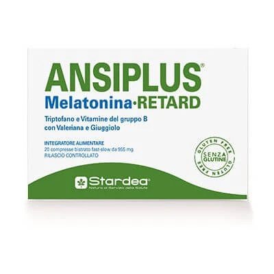 Ansiplus retard melatonină 20 comprimate bistrat rapid lent 955 mg