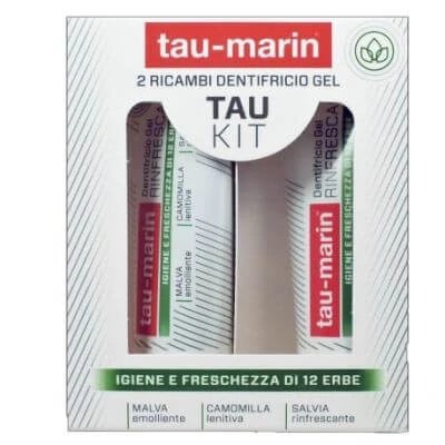 Tau marin reumplere pastă de dinți răcoritoare kit tau 2x20ml