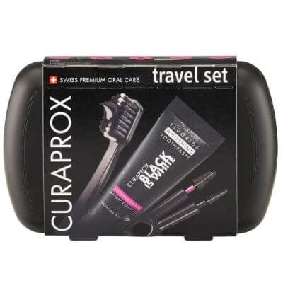Curaprox negru este alb set de călătorie