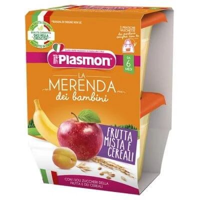Plasmon la merenda dei bambini gustări fructe cereale aseptice 2 x 120 g