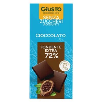 Giusto fără zahăr bară extra neagră 85 g