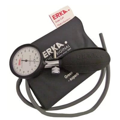 Tensiometru aneroid kobold erka kobold scală de 300 mmhg cu subdiviziune de 2 mm manometru de precizie din aluminiu anodizat și model încorporat cu un singur bec cu 1 tub