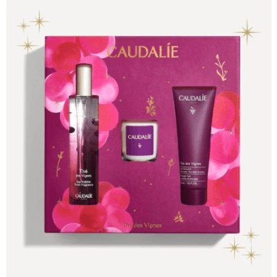 The des vignes xmas 2025 the des vignes box set apă parfumată 50 ml + lumânare 35 g + the des vignes gel de duș 50 ml