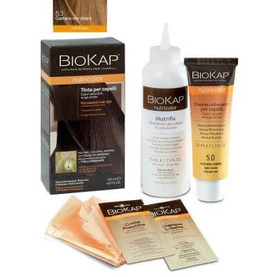 Biokap nutricolor 5.3 nou lumina maro auriu culoare tub + sticla