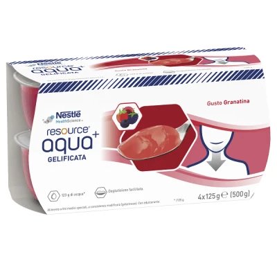 Resource aqua apă cu jeleu+grenada cupă 6 4x125 g