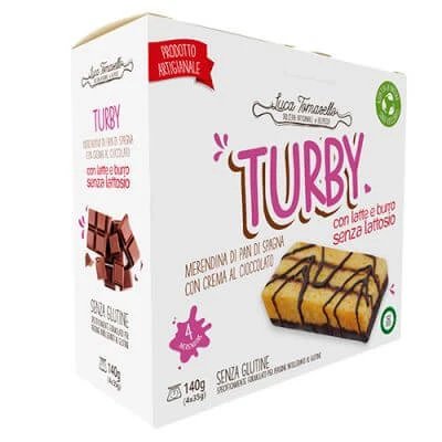 Turby merendina burete cu cremă de ciocolată 4 bucăți de 35 g