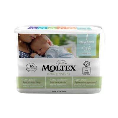 moltex pure & nature scutece pentru nou-născuți 2-5 kg mărimea 1 22 bucăți