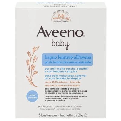 Aveeno baby pudră coloidală de baie 5 x 21 g