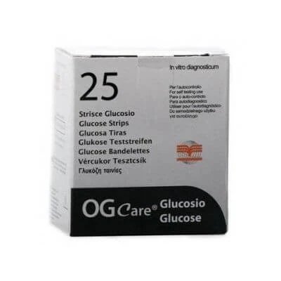 benzi de măsurare a glicemiei ogcare 25 bucăți