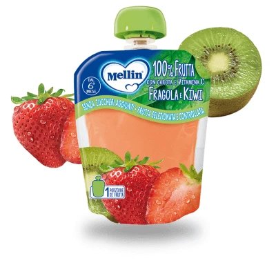 Mellin pungă căpșuni kiwi 90 g