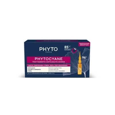 Phytocyane fiole femei cadura temporară 12 fiole 5 ml