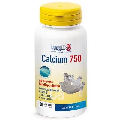 Longlife calciu 750 mg 60 comprimate