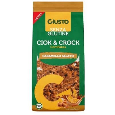 Giusto fără gluten ciok&crock fulgi de porumb cu caramel sărat 125 g