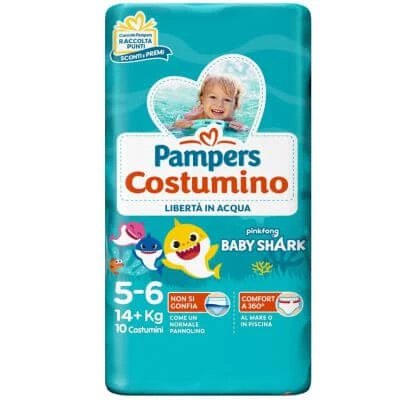Pampers baby shark cp s 5-6 10 bucăți