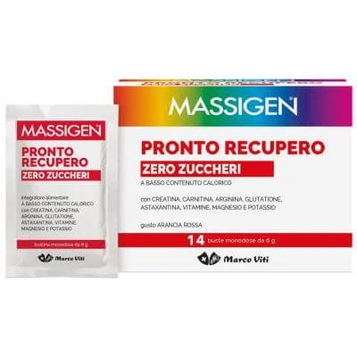 Massigen Ready Recovery Zero Zahăr 14 pliculețe