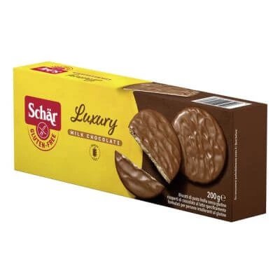 Schar biscuiți de lux din pâine scurtă acoperiți cu ciocolată cu lapte 200 g