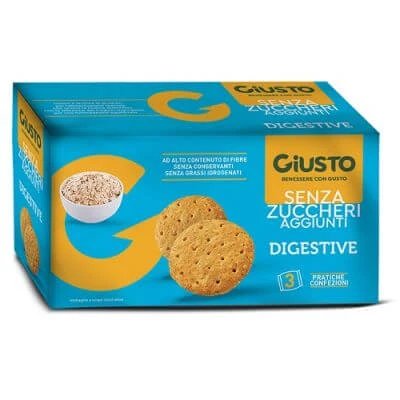 Giusto biscuiți digestivi fără zahăr 3 bucăți 75 g