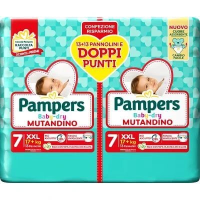 Pampers baby dry nappy lenjerie duo downcount xxl 26 bucăți